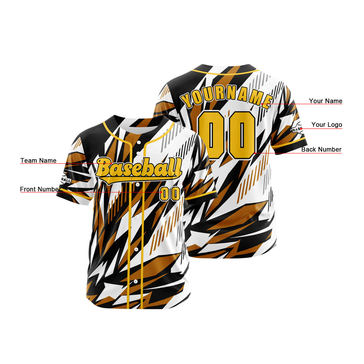 Benutzerdefiniert Orange Baseball Uniformen Drucken für Jungs Mädchen und Kinder Machen Ihr Team Mehr Vielfältig