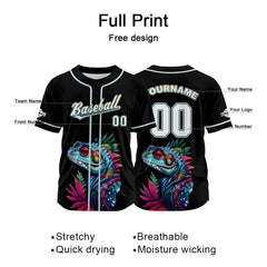 Benutzerdefiniert Schwarz Baseball Uniformen Drucken für Jungs Mädchen und Kinder Machen Ihr Team Mehr Vielfältig