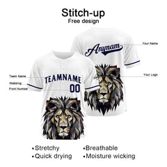 Benutzerdefinierte Baseball Jersey Personalisierte Baseball Shirt genäht und Druck Weiß