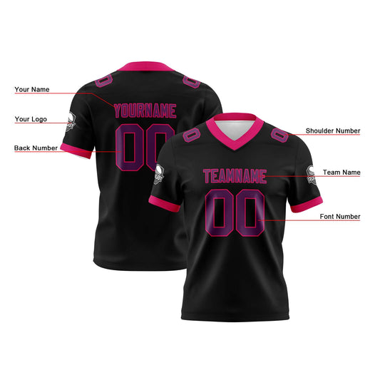 Benutzerdefinierte Schwarz Weiß Lila Reversibel Genäht Fußball Trikot Personalisierte Fußball Shirts für Männer gedruckt Team Name Nummer Logo