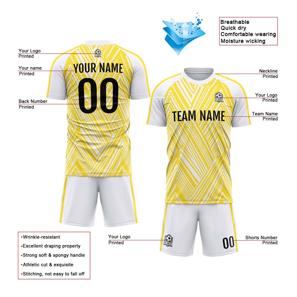 Benutzerdefinierte Fußballuniform Jersey Kinder Erwachsene Personalisiertes Set Jersey Shirt