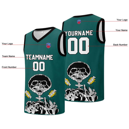 Individuelle Basketball-Jersey für Männer und Frauen. Gestickter und gedruckter Name, Nummer und Logo