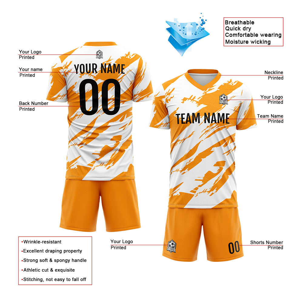 Benutzerdefinierte Fußballuniform Jersey Kinder Erwachsene Personalisiertes Set Jersey Shirt