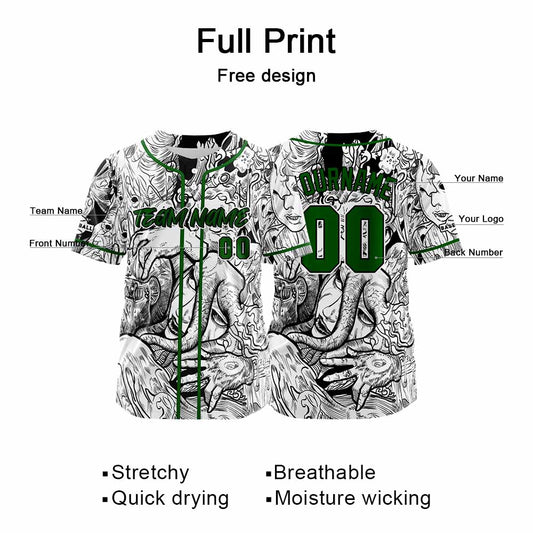 Benutzerdefinierte Baseball Jersey Personalisierte Baseball Shirt genäht und Druck Weiß