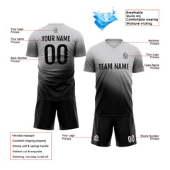 Benutzerdefinierte Fußballuniform Jersey Kinder Erwachsene Personalisiertes Set Jersey Shirt