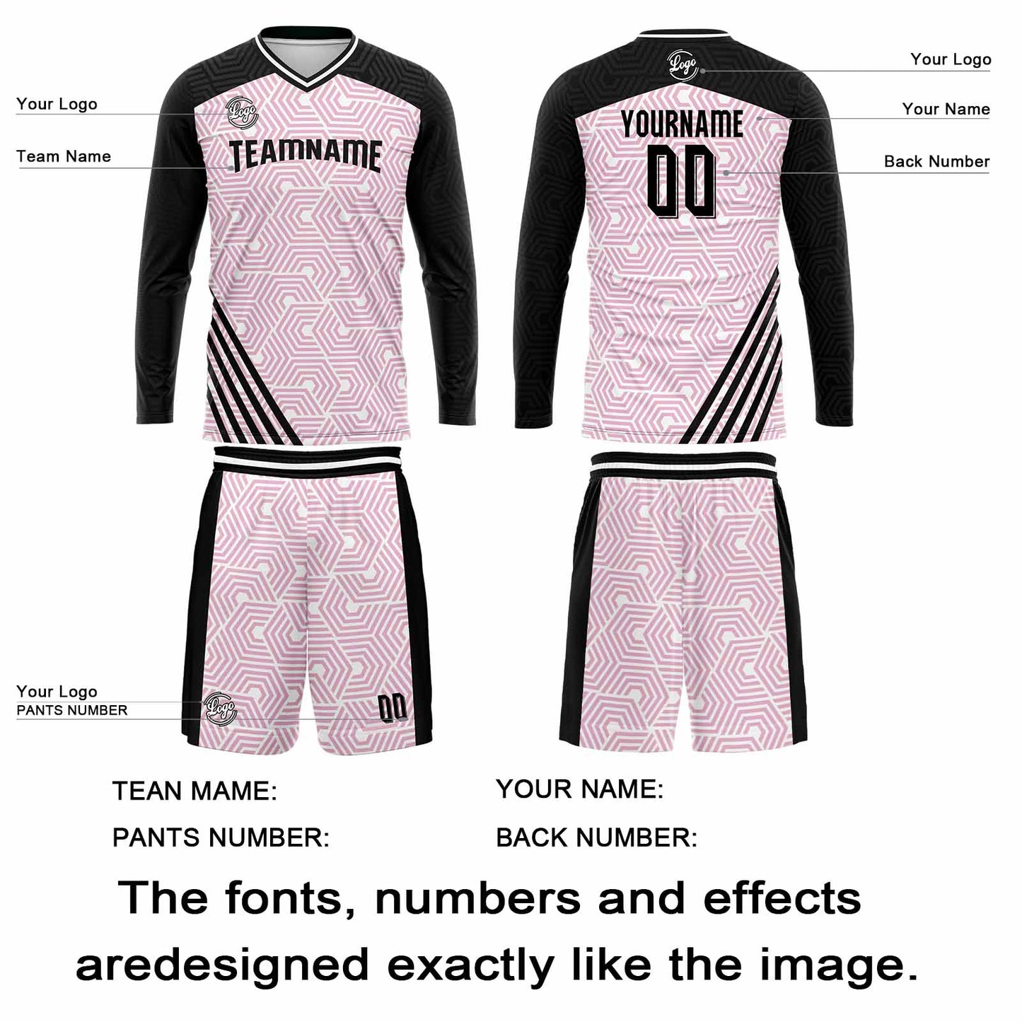 Kundenspezifisches Schwarz Rosa Basketball Fußball Schießen langes T-Shirt für Erwachsene und Kinder