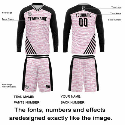 Kundenspezifisches Schwarz Rosa Basketball Fußball Schießen langes T-Shirt für Erwachsene und Kinder