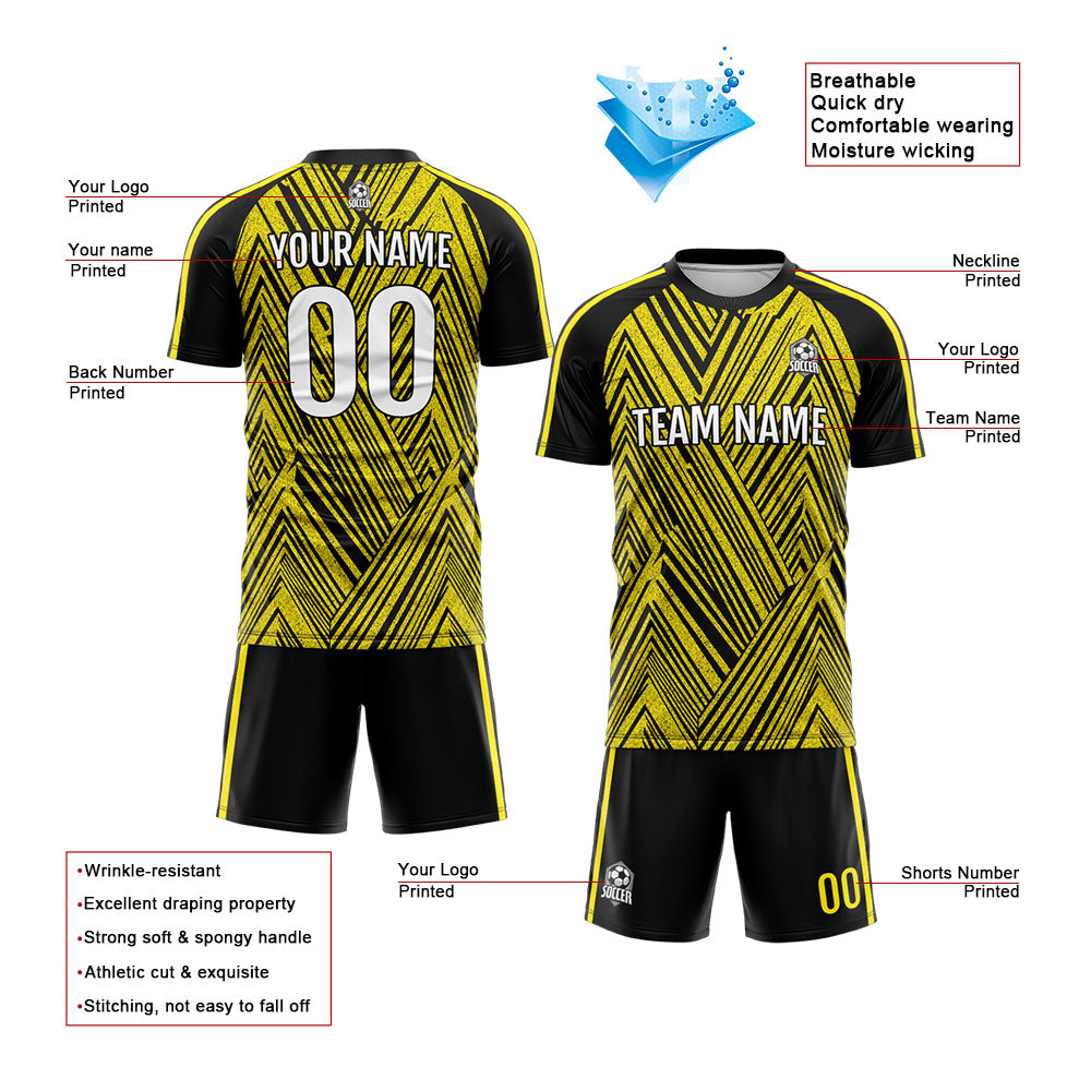 Benutzerdefinierte Fußballuniform Jersey Kinder Erwachsene Personalisiertes Set Jersey Shirt