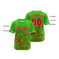 Benutzerdefiniert Grün Baseball Uniformen Drucken für Jungs Mädchen und Kinder Machen Ihr Team Mehr Vielfältig