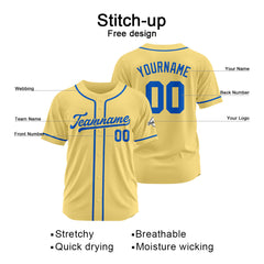 Benutzerdefinierte Authentisch Baseball-Trikot Gold-königlich
