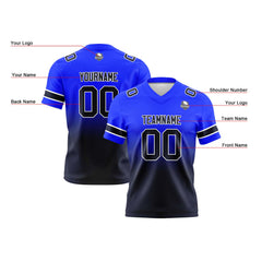 Benutzerdefinierte Royal Marine Reversibel Genäht Fußball Trikot Personalisierte Gradient Fußball Shirts für Männer gedruckt Team Name Nummer Logo