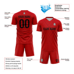 Benutzerdefinierte Fußballuniform Jersey Kinder Erwachsene Personalisiertes Set Jersey Shirt