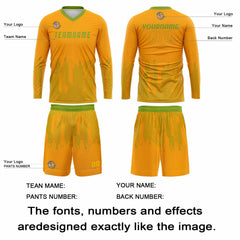 Kundenspezifisches Orange Grün Basketball Fußball Schießen langes T-Shirt für Erwachsene und Kinder