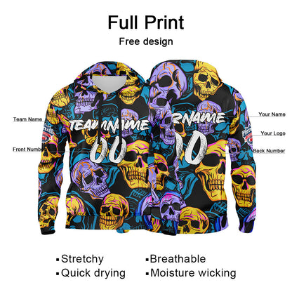 Benutzerdefinierter Sweatshirt-Hoodie für Mann, Frau, Mädchen, Junge. Drucken Sie Ihr Logo, Ihren Namen und Ihre Nummer Lila&Grün