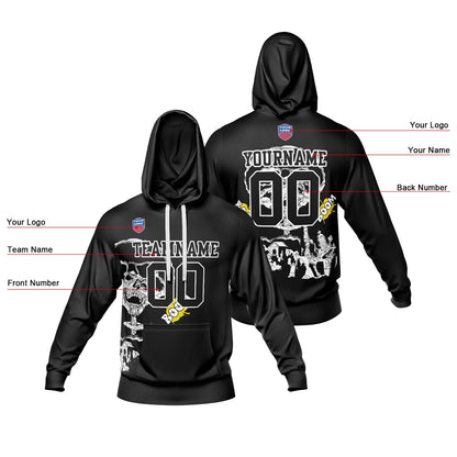 Benutzerdefinierter Sweatshirt-Hoodie für Mann, Frau, Mädchen, Junge. Drucken Sie Ihr Logo, Ihren Namen und Ihre Nummer