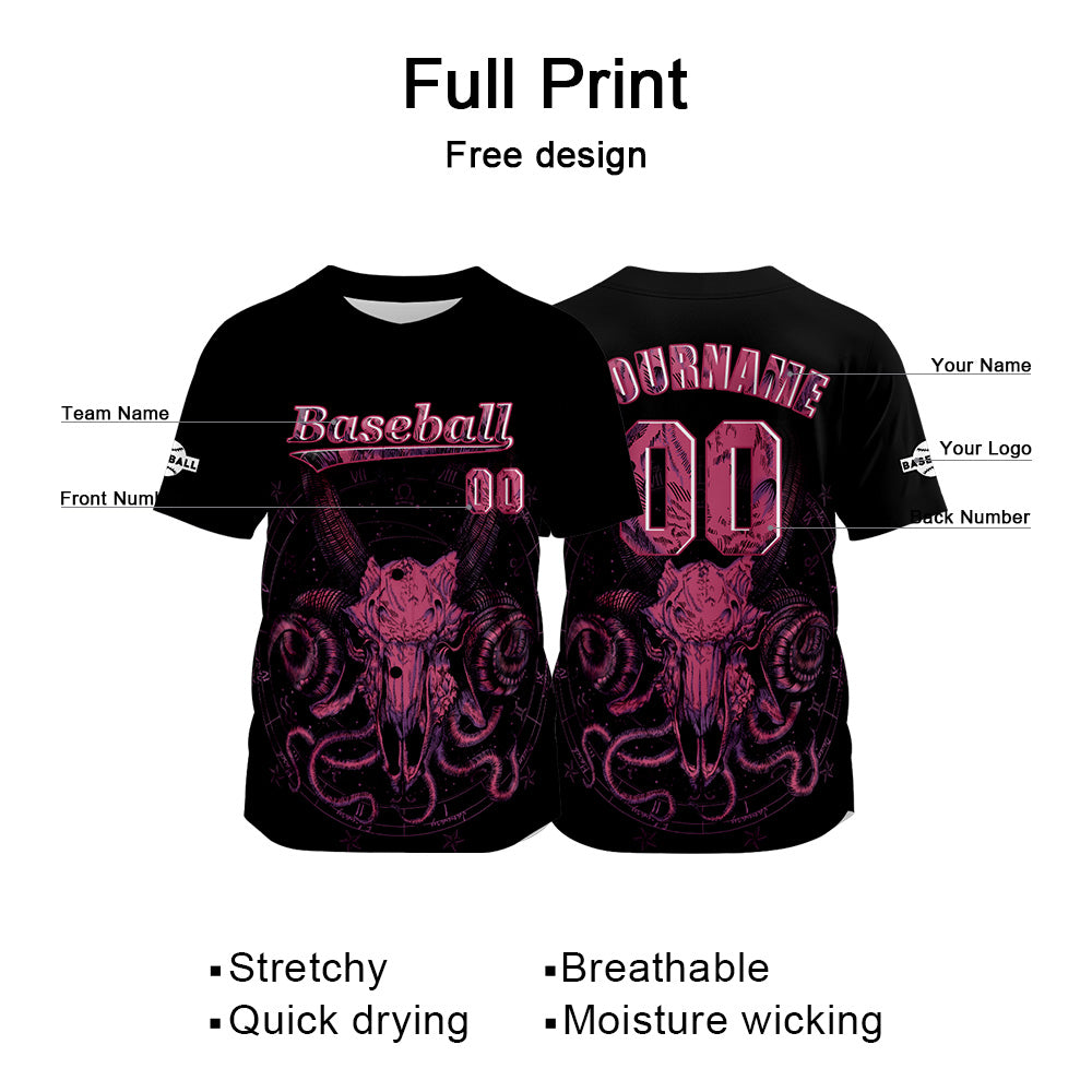 Benutzerdefiniert Schwarz Baseball Uniformen Drucken für Jungs Mädchen und Kinder Machen Ihr Team Mehr Vielfältig