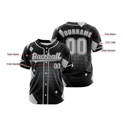 Benutzerdefiniert Schwarz Grau Baseball Uniformen Drucken für Jungs Mädchen und Kinder Machen Ihr Team Mehr Vielfältig