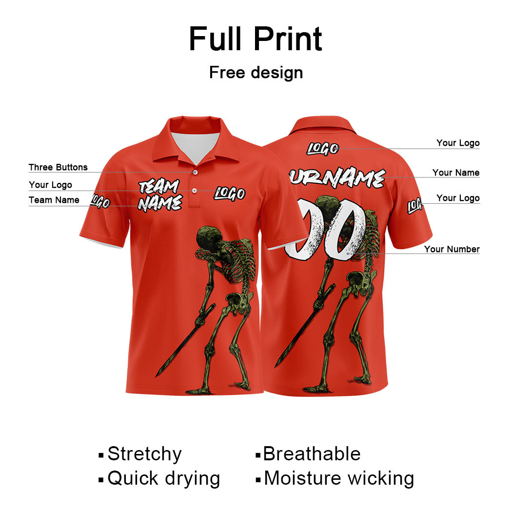Benutzerdefiniert Polo Hemden und Personalisieren T-Shirts für Männer, Frauen und Kinder Hinzufügen Ihr Einzigartig Logo und Text Orange