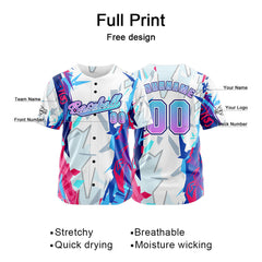 Benutzerdefiniert  Weiß Baseball Uniformen Drucken für Jungs Mädchen und Kinder Machen Ihr Team Mehr Vielfältig