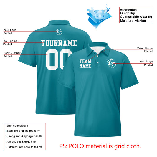 Benutzerdefinierte Grün Weiß Fußball Polo-Shirts Fügen Sie Ihr Einzigartiges hinzu Logo/Name/Nummer