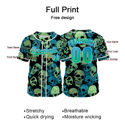 Benutzerdefiniert Grün Blau Baseball Uniformen Drucken für Jungs Mädchen und Kinder Machen Ihr Team Mehr Vielfältig