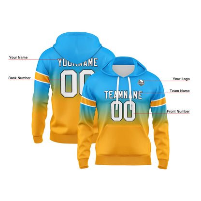 Benutzerdefinierter Verlauf Sweatshirt-Hoodie für Mann, Frau, Mädchen, Junge. Drucken Sie Ihr Logo, Ihren Namen und Ihre Nummer