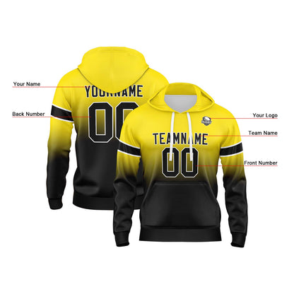 Benutzerdefinierter Verlauf Sweatshirt-Hoodie für Mann, Frau, Mädchen, Junge. Drucken Sie Ihr Logo, Ihren Namen und Ihre Nummer