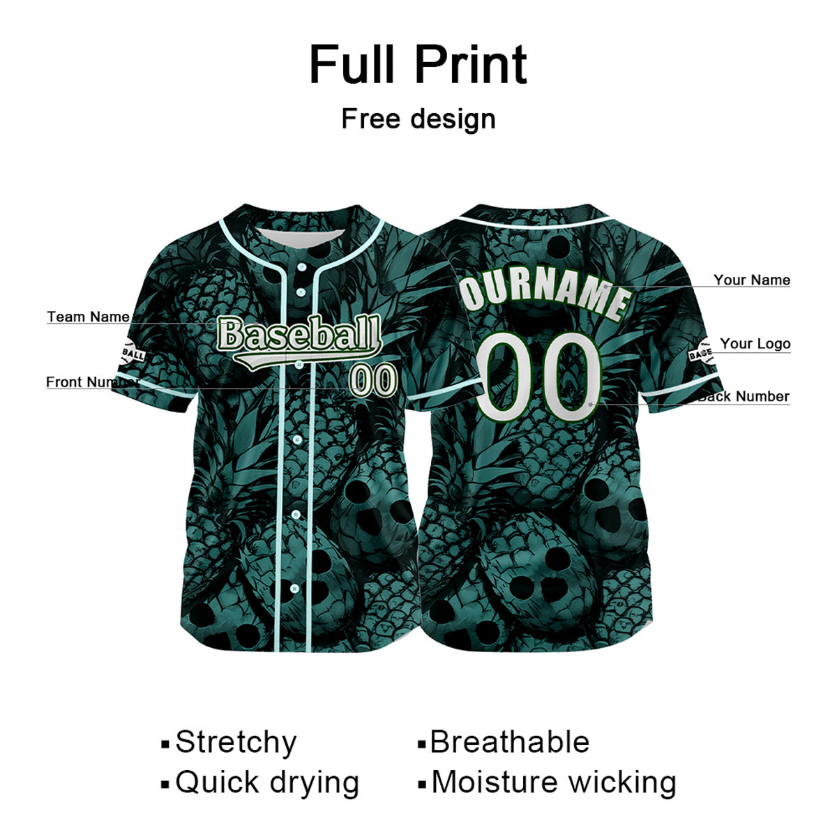 Benutzerdefiniert Grün Baseball Uniformen Drucken für Jungs Mädchen und Kinder Machen Ihr Team Mehr Vielfältig