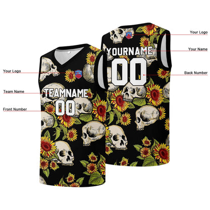 Individuelle Basketball-Jersey für Männer und Frauen. Gestickter und gedruckter Name, Nummer und Logo