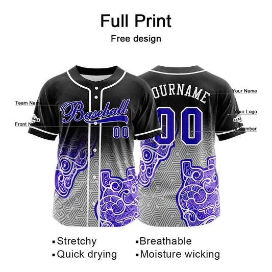 Benutzerdefiniert Schwarz Grau  Lila Baseball Uniformen Drucken für Jungs Mädchen und Kinder Machen Ihr Team Mehr Vielfältig
