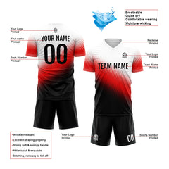 Benutzerdefinierte Fußballuniform Jersey Kinder Erwachsene Personalisiertes Set Jersey Shirt