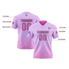 Benutzerdefinierte Rosa Lila Reversibel Fußball Trikot Personalisierte Gradient Fußball Shirts für Männer gedruckt Team Name Nummer Logo