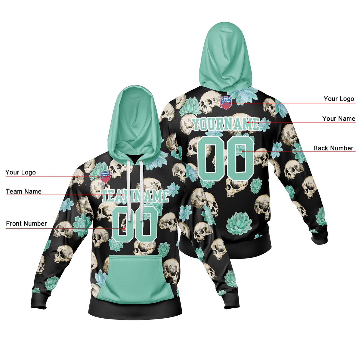Benutzerdefinierter Sweatshirt-Hoodie für Mann, Frau, Mädchen, Junge. Drucken Sie Ihr Logo, Ihren Namen und Ihre Nummer