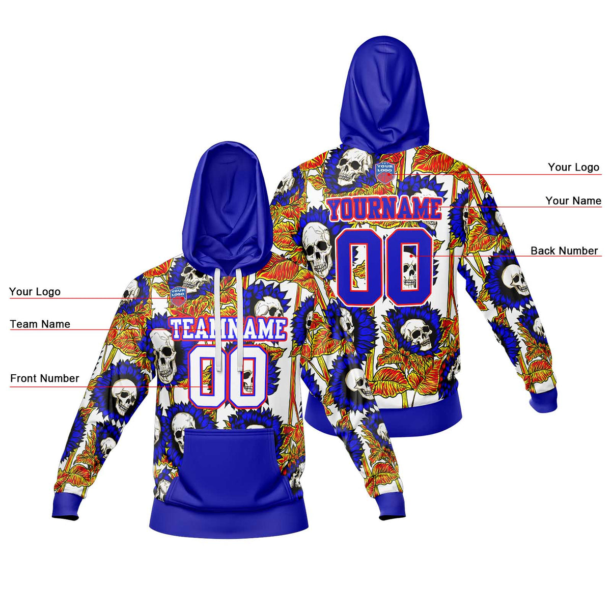 Benutzerdefinierter Sweatshirt-Hoodie für Mann, Frau, Mädchen, Junge. Drucken Sie Ihr Logo, Ihren Namen und Ihre Nummer