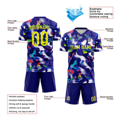 Benutzerdefinierte Fußballuniform Jersey Kinder Erwachsene Personalisiertes Set Jersey Shirt