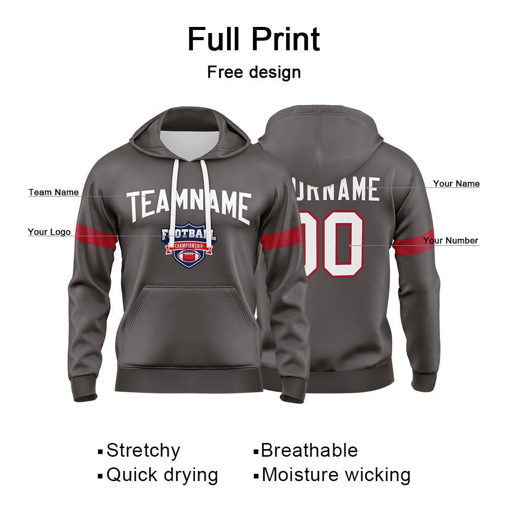 Benutzerdefinierter Sweatshirt-Hoodie für Mann, Frau, Mädchen, Junge. Drucken Sie Ihr Logo, Ihren Namen und Ihre Nummer