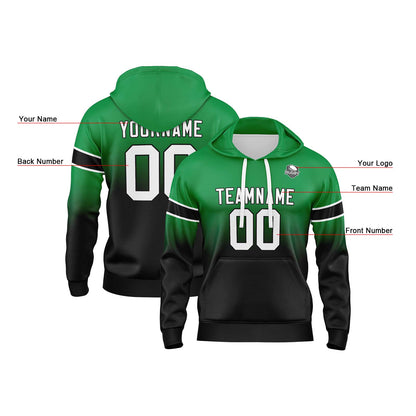 Benutzerdefinierter Verlauf Sweatshirt-Hoodie für Mann, Frau, Mädchen, Junge. Drucken Sie Ihr Logo, Ihren Namen und Ihre Nummer ﻿