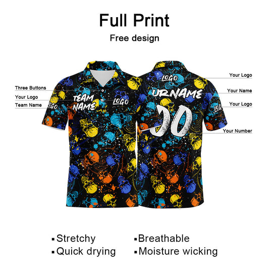 Benutzerdefiniert Polo Hemden und Personalisieren T-Shirts für Männer, Frauen und Kinder Hinzufügen Ihr Einzigartig Logo und Text Blau&Gelb
