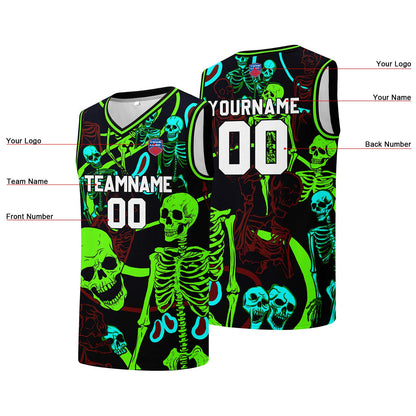 Individuelle Basketball-Jersey für Männer und Frauen. Gestickter und gedruckter Name, Nummer und Logo