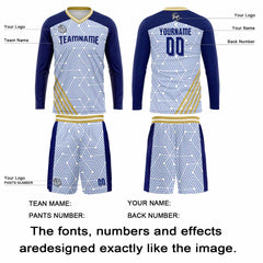 Kundenspezifisches Dunkelblau Gold Basketball Fußball Schießen langes T-Shirt für Erwachsene und Kinder