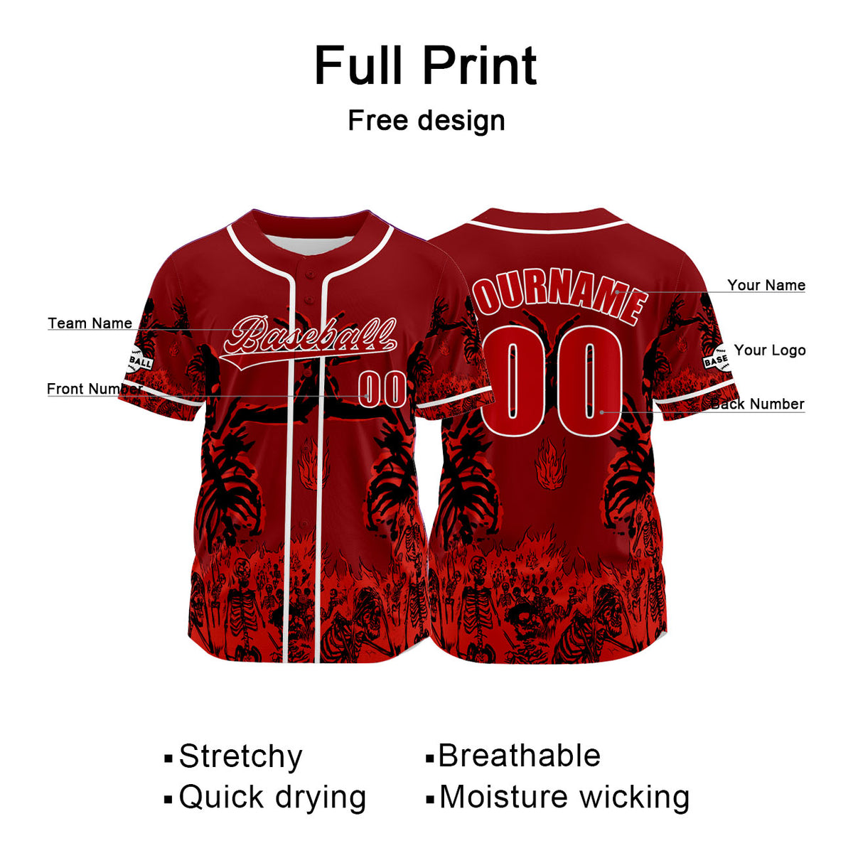 Benutzerdefiniert Rot Baseball Uniformen Drucken für Jungs Mädchen und Kinder Machen Ihr Team Mehr Vielfältig