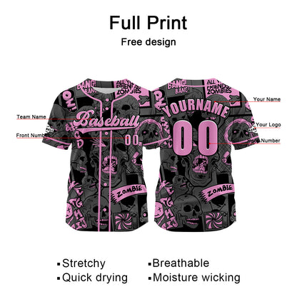 Benutzerdefiniert Grau Rosa Baseball Uniformen Drucken für Jungs Mädchen und Kinder Machen Ihr Team Mehr Vielfältig