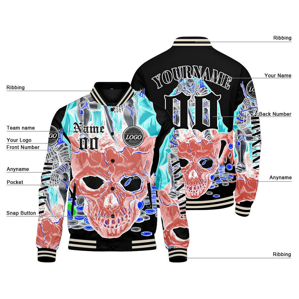 Maßgeschneiderte Rosa Letterman Varsity Jacket Individuelle Stickerei Druck nach Ihrem Wunsch