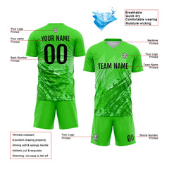 Benutzerdefinierte Fußballuniform Jersey Kinder Erwachsene Personalisiertes Set Jersey Shirt