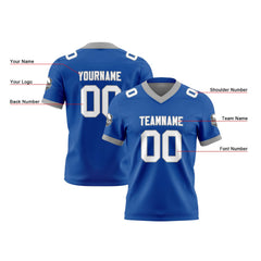 Benutzerdefinierte Royal Grau Reversibel Genäht Fußball Trikot Personalisierte Fußball Shirts für Männer gedruckt Team Name Nummer Logo