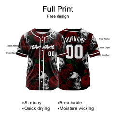 Benutzerdefinierte Baseball Jersey Personalisierte Baseball Shirt genäht und Druck Rot