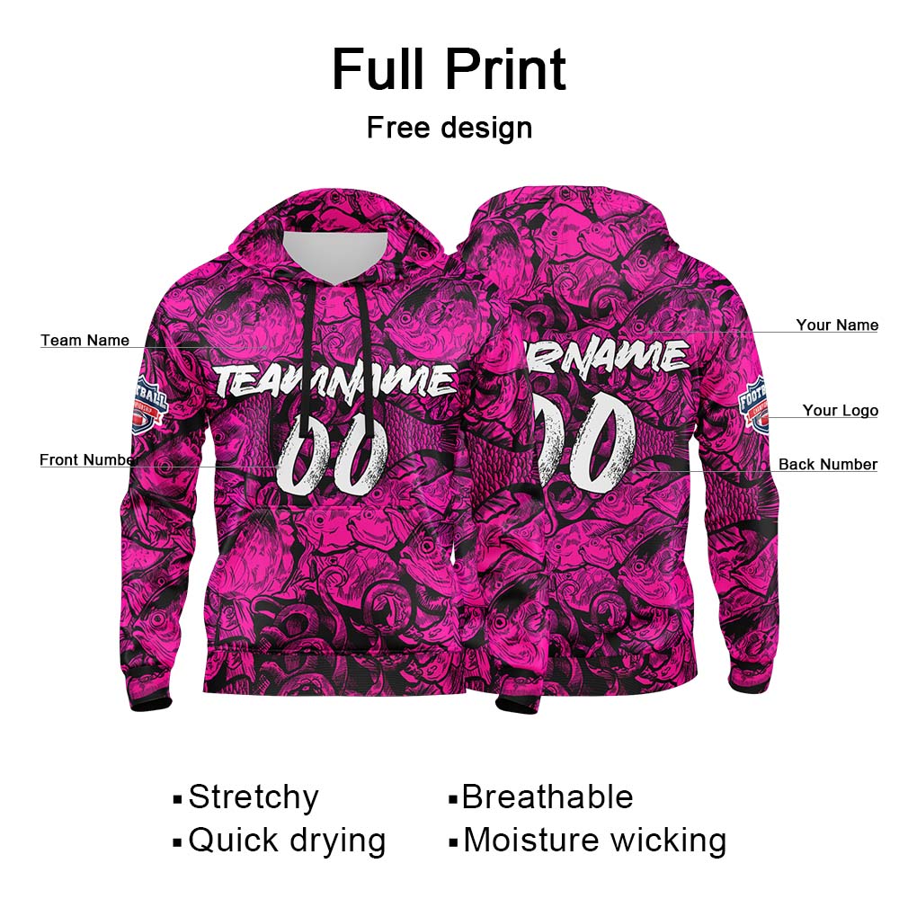 Benutzerdefinierter Sweatshirt-Hoodie für Mann, Frau, Mädchen, Junge. Drucken Sie Ihr Logo, Ihren Namen und Ihre Nummer Rose