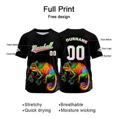 Benutzerdefiniert Schwarz Baseball Uniformen Drucken für Jungs Mädchen und Kinder Machen Ihr Team Mehr Vielfältig