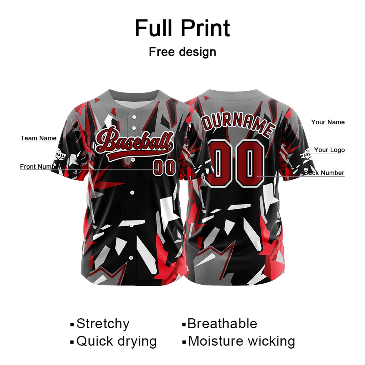 Benutzerdefiniert Schwarz Baseball Uniformen Drucken für Jungs Mädchen und Kinder Machen Ihr Team Mehr Vielfältig