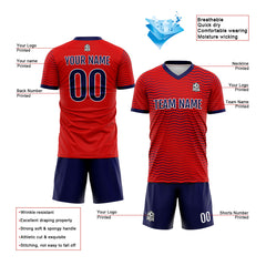 Benutzerdefinierte Fußballuniform Jersey Kinder Erwachsene Personalisiertes Set Jersey Shirt